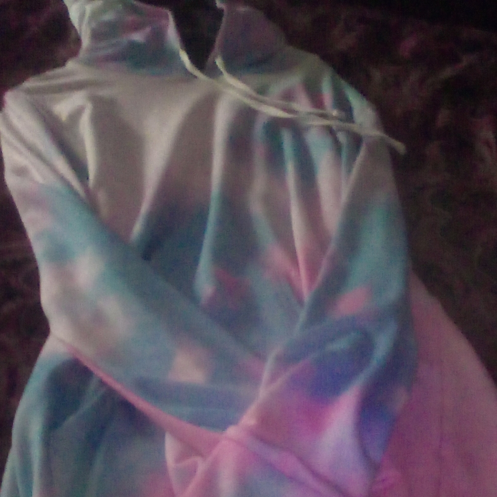 Tie dye fall dress sweat shirt dress